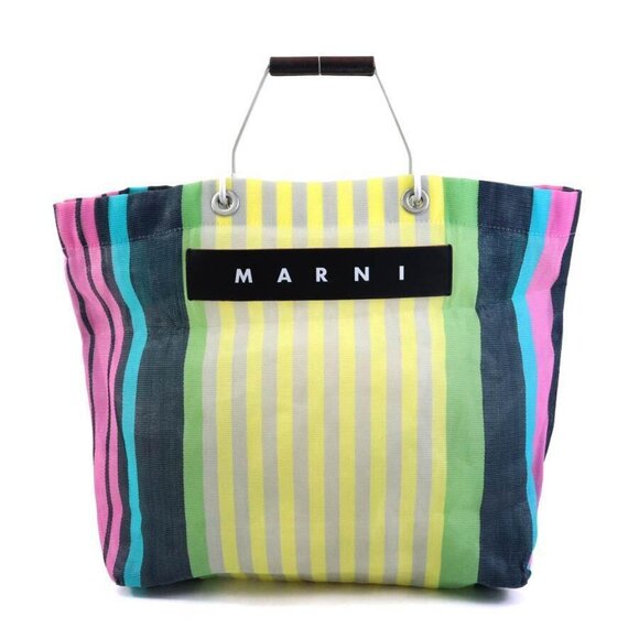 Auth MARNI MARNI FLOWER CAFE Handbag Multicolor Nylon/Leather - 55837j - Picture 1 of 16